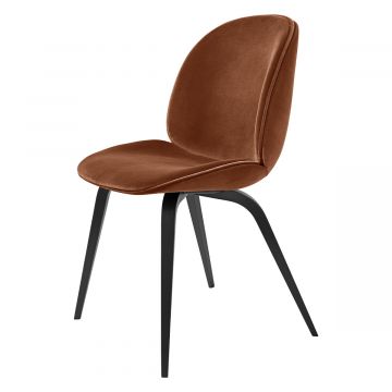 Beetle Dining Chair Rembourré - Pieds Bois - Velvet 2 - 4962