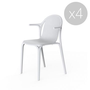 Brooklyn chaise avec accoudoirs  - Lot de 4