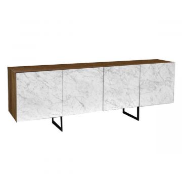 Buffet T - Noyer / Blanc (Outlet)