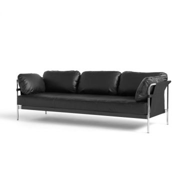Canapé 3 places Can 2.0 - Cuir Noir (Outlet)