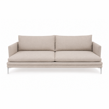 Canapé William 224 cm - Tissu Vins Cat 20 27703 / Piétement aluminium poli (Outlet)