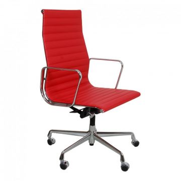 Fauteuil de bureau EA 119 - Cuir L20 Rouge (Outlet)