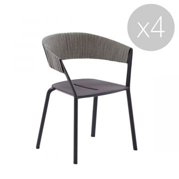 Chaise Tissée Ria - Lot de 4