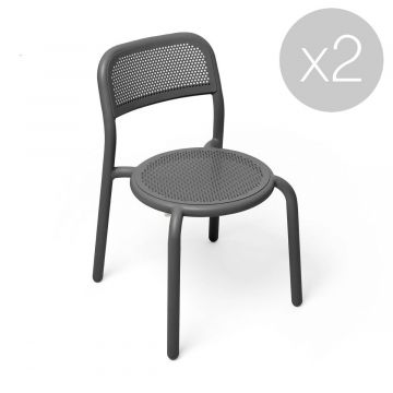 Chaises empilables Toni - Lot de 2
