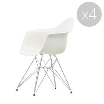 Eames Fauteuil DAR - Blanc (lot de 4)