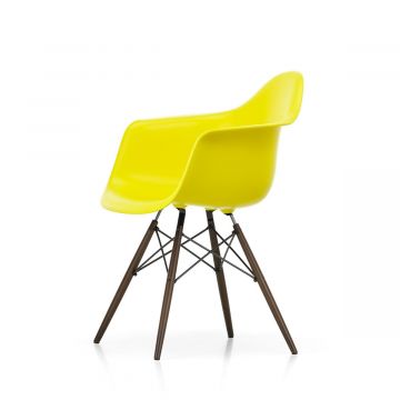 Eames fauteuil DAW - Jaune Sunlight / Erable foncé (Outlet)