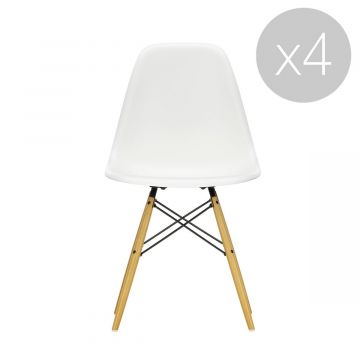 Eames Chaise DSW  - Blanc - Lot de 4
