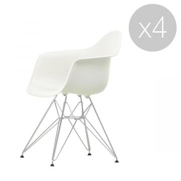 Eames Fauteuil DAR - Blanc - Lot de 4