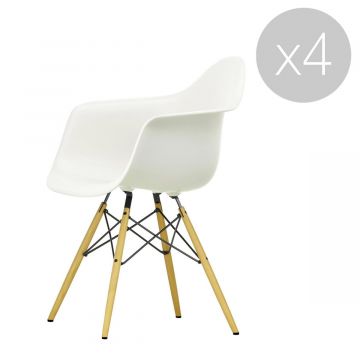 Eames Fauteuil DAW - Blanc - Lot de 4