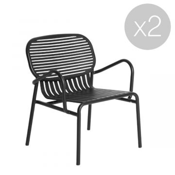 Fauteuil bas de jardin Week-end - Lot de 2