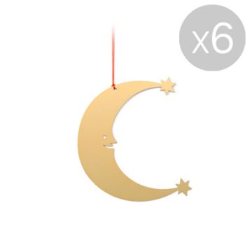 Girard Ornaments - Moon - Lot de 6