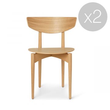 Chaise Herman - Bois - Lot de 2
