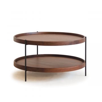Table basse Hum - 90 cm - Noyer (Outlet)