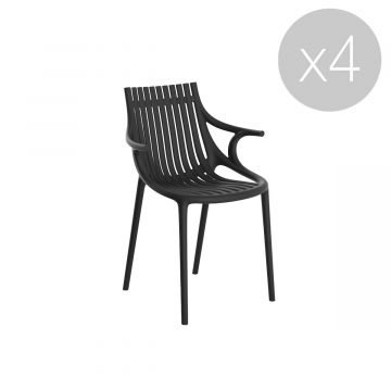 Ibiza chaise avec accoudoirs - Lot de 4