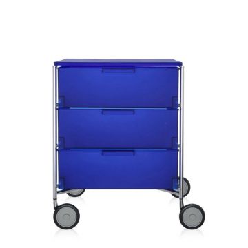 Mobil 3 tiroirs avec roulettes - Bleu Cobalt (Outlet)