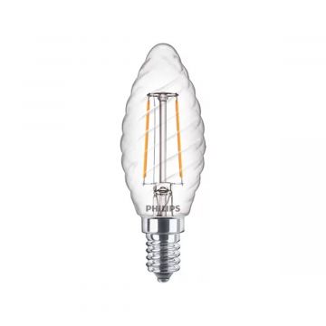Ampoule LED Flamme Torsadée E14 Claire 2W 2700K Non Dimmable