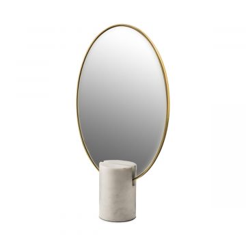Miroir oval marble