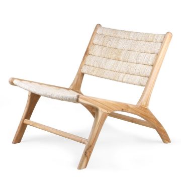 Abaca/ Teak Lounge Chair