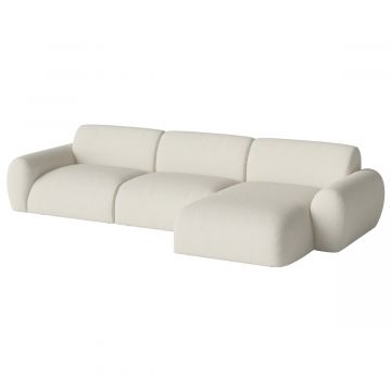 Nuvol - Canapé composition 3 modules avec petit angle méridienne