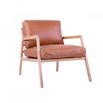Osaka fauteuil - Chêne clair / Cuir Sorensen Walnut (Outlet)