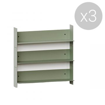 Pli - Lot de 3 étagères murales