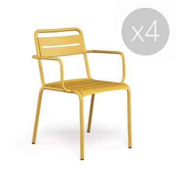 Star chaise avec accoudoirs (lot de 4)