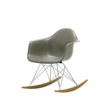 Eames fauteuil fiberglass RAR - Terre d'ombre brute / Chrome / Erable jaune (Outlet)
