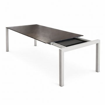 Table Sushi extensible 220-267-314 cm - Noyer / Aluminium anodisé (Outlet)