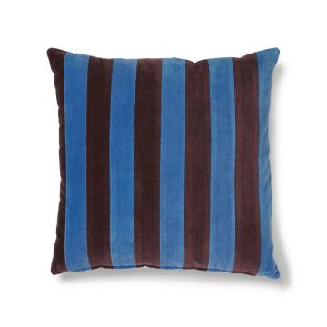 Stripped Cushion Velvet - Bleu/Violet (Lot de 2 )