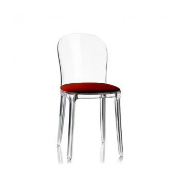 Vanity Chair transparente rouge