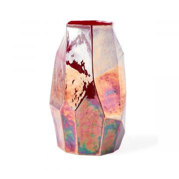 Vase Graphic Luster- Rouge Corail-L