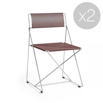 X-Line Chaise - Chrome - Lot de 2