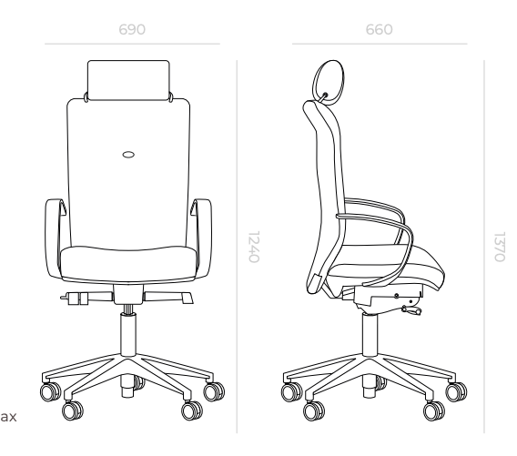 Fauteuil de bureau en cuir. Strong Auguste - Manufacture Navailles